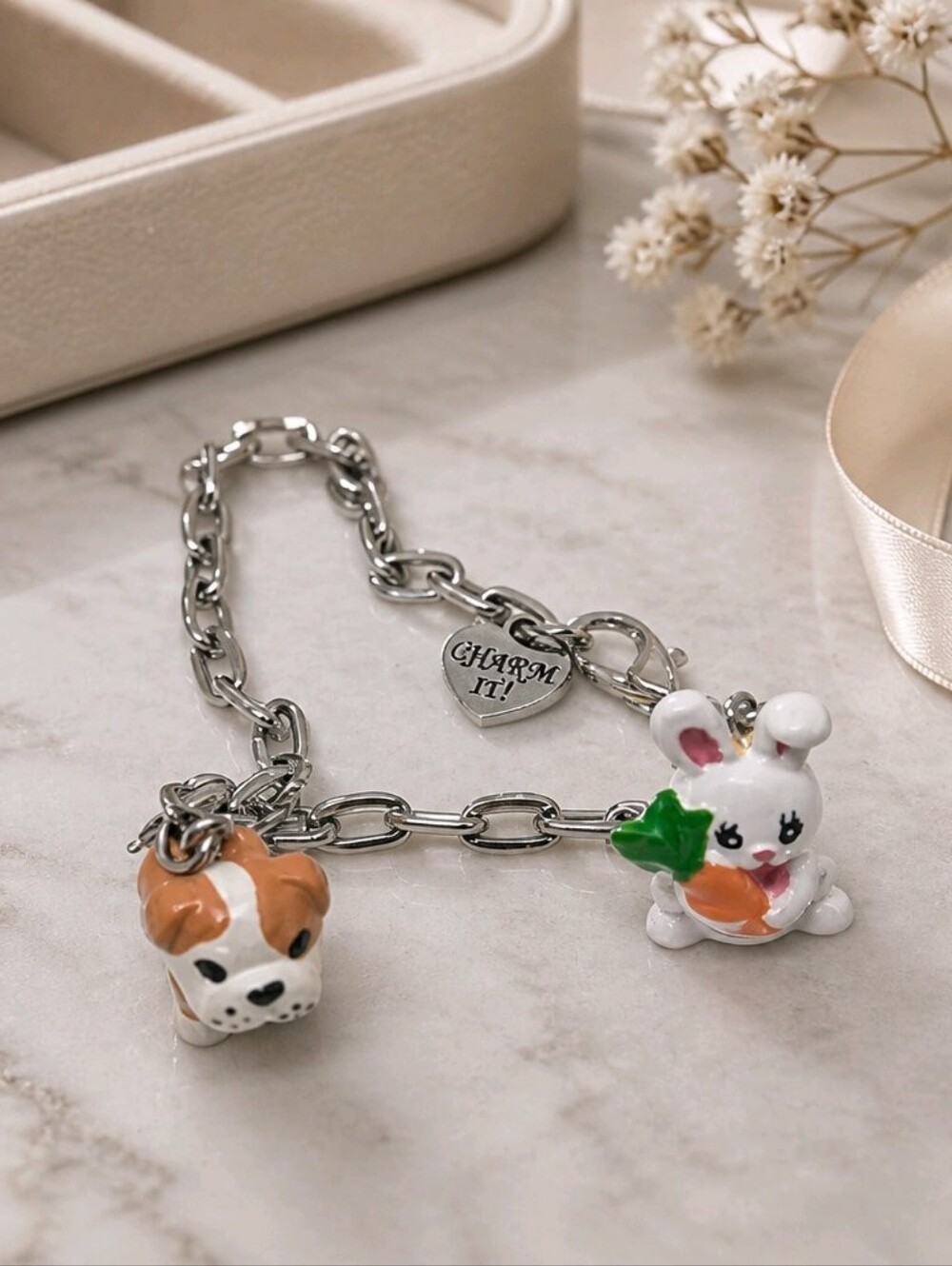 Charm It! Puppy & Bunny Charm Bracelet